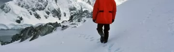 Walk across the pristine Antarctic landscape