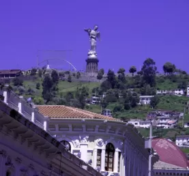 El Panecillo, the aluminum virgin overlooking Quito
