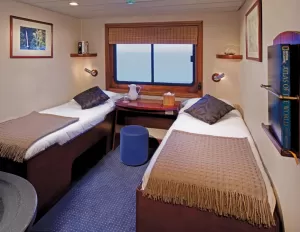 Captain Stateroom aboard the Safari Voyager.