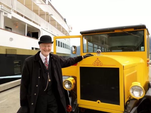 Our 1920s street car in Skagway