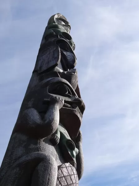 Totem pole in Wrangell Alaska