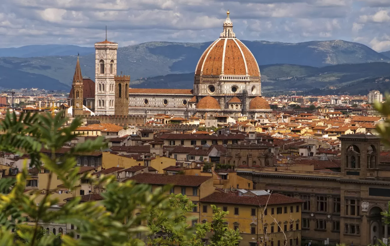 Looking over Florence at the Basilica di Santa Maria del Fiore.