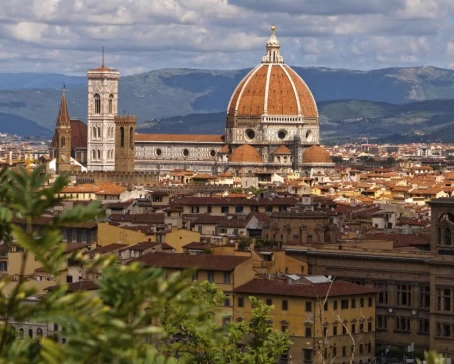Looking over Florence at the Basilica di Santa Maria del Fiore.