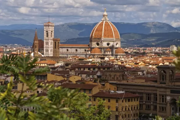 Looking over Florence at the Basilica di Santa Maria del Fiore.