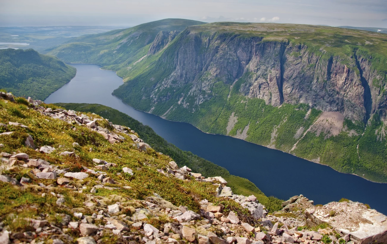 A view from the cliffs of Gros Morne National Park.