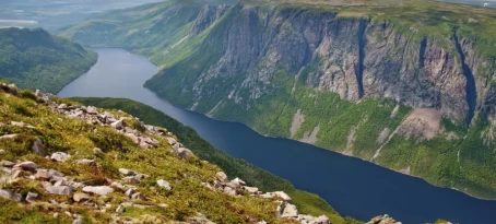 A view from the cliffs of Gros Morne National Park.