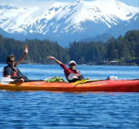 Kayaking in beautiful Alaska