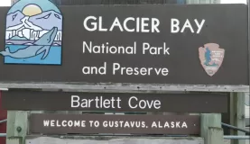 The entrance to Glacier Bay National Park