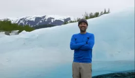 Giant hunks of ice on the coast of Alaska