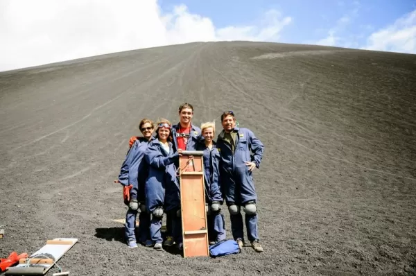 Enjoy some sand boarding at Cerro Negro Volcano.