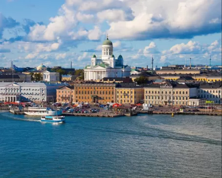A view of Helsinki, the largest city in Finland.