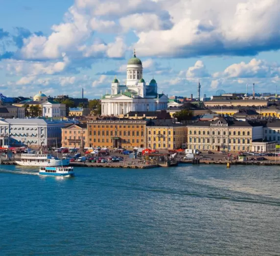 A view of Helsinki, the largest city in Finland.
