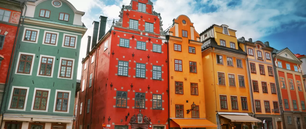 Enjoy the unique and colorful architecture of Stockholm