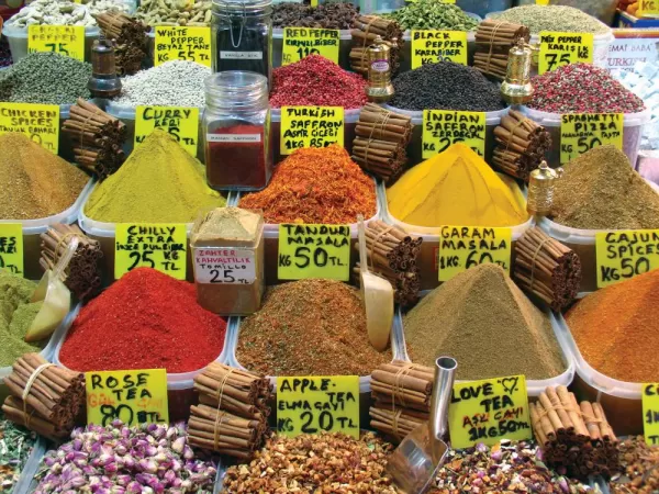 Spices found in markets around the Black Sea
