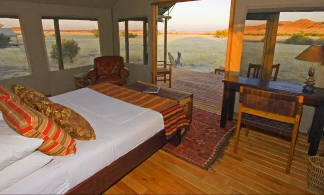 Desert Rhino Camp's comfortable and unique rooms.