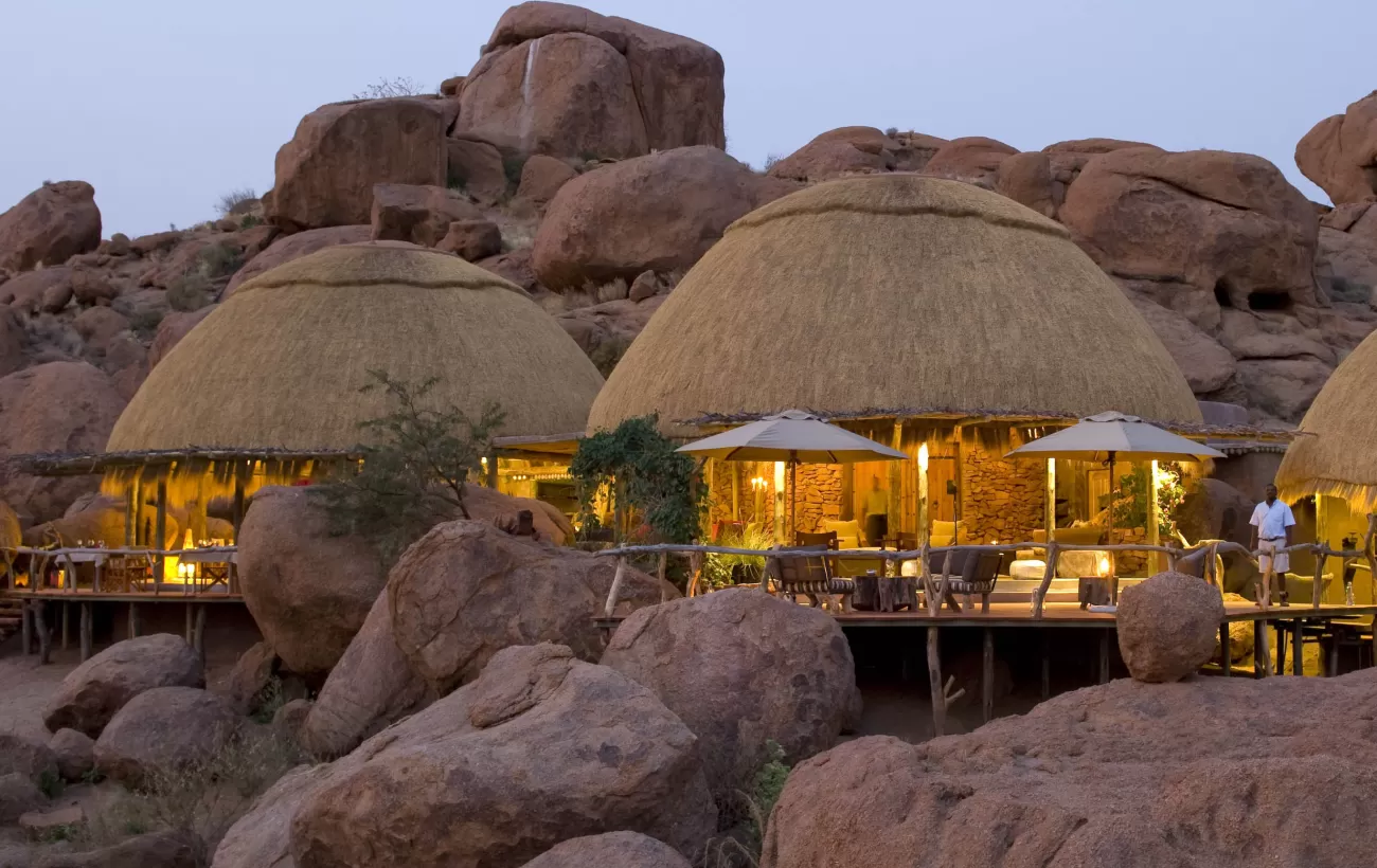 A view of Camp Kipwe at night.