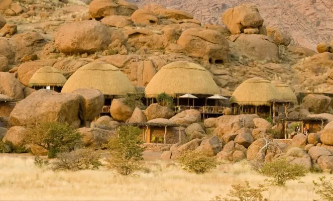 A view of the unique rooms at Camp Kipwe