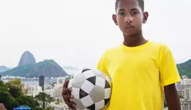 An aspiring soccer player