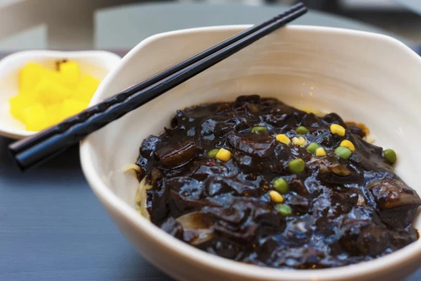 Korean jajangmyeon, or black noodles