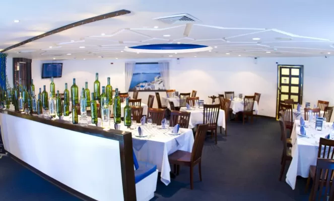 Enjoy a delicious meal in the uniquely designed restaurant