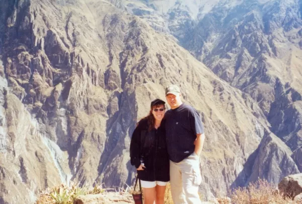 Pausing at a Colca Canyon viewpoint