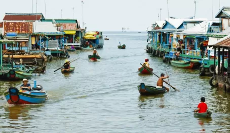 The floating village of Tonle Sap, Cambodia