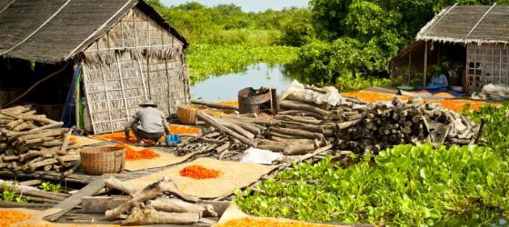 The colorful Tonle Sap village