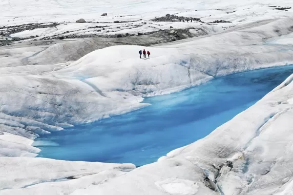 Explore the magnificent blue hues of an Alaskan glacier