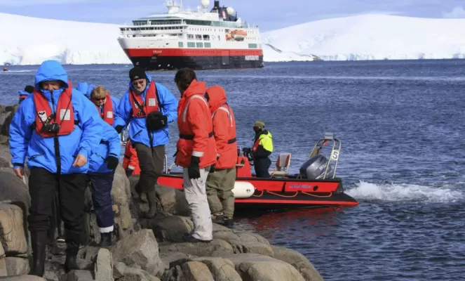 Journey to the Antarctic peninsula as you sail on the MS Fram