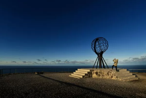A local sculpture on top of a lookout