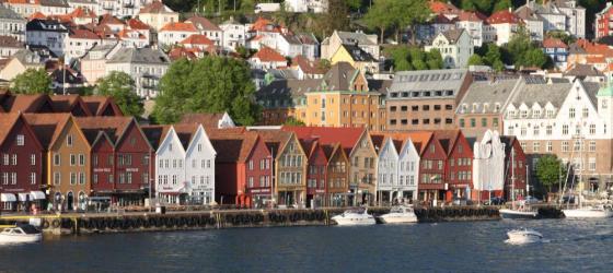 View the colorful houses of Bergen