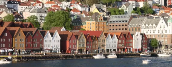 View the colorful houses of Bergen