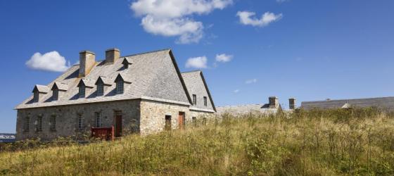 A stone house off the coast of Canada