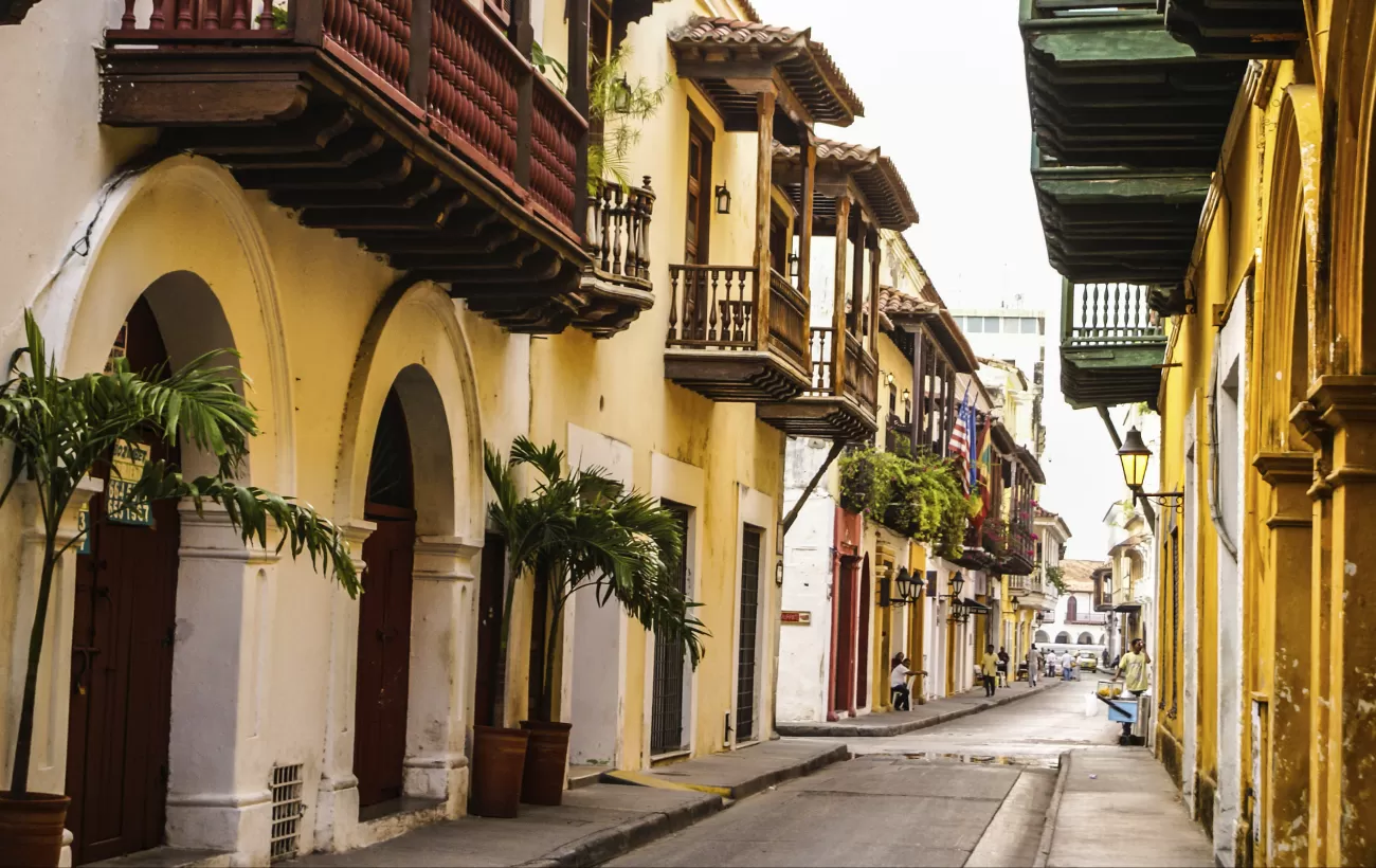 The colorful streets of Cartagena
