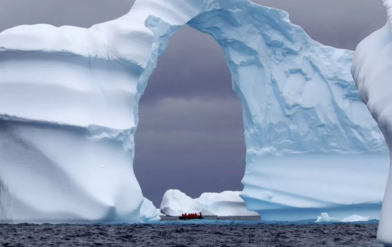A spectacular iceberg off the coast of Antarctica