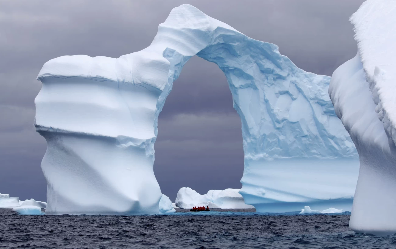 A specatular iceberg off the coast of Antarctica