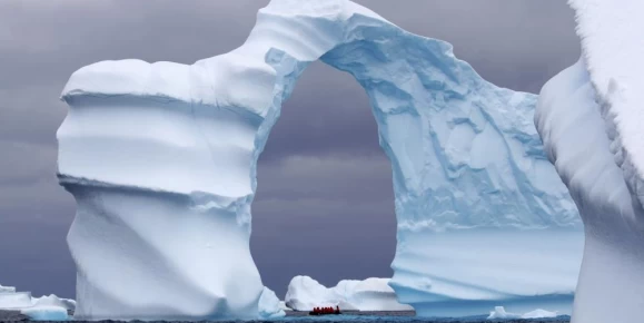 A specatular iceberg off the coast of Antarctica