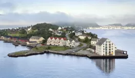 An early morning view of Alesund, Norway