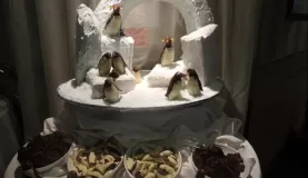 The best part of the Chocolate Extravaganza was the hand-made chocolate penguins!