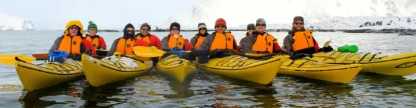 The waters were finally calm enough for the kayakers! Go team Kayak!