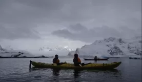 Silence surround us as we kayaked around Pleneau Island. Soaking in the peace of Antarctica.