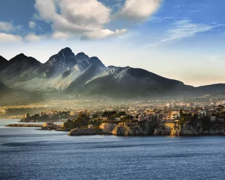 Sicilian landscape in the early evening
