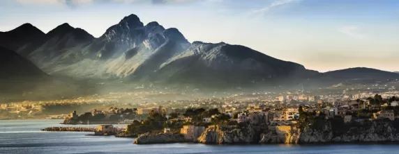 Sicilian landscape in the early evening
