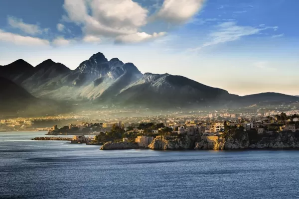 Sicilian landscape in the early evening