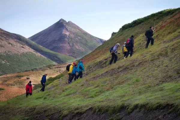 Hike along the coastal Russian mountains