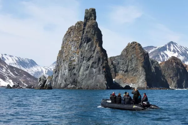 Join a zodiac cruise to get a better look at the rugged coastline
