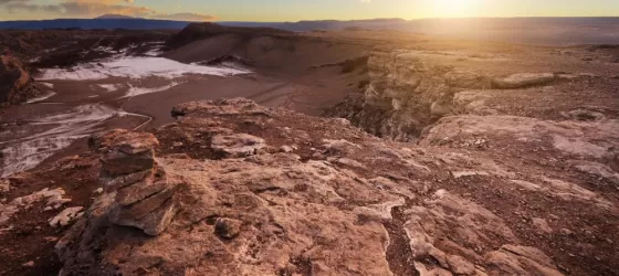 A magnificent sunset over Atacama's Valley