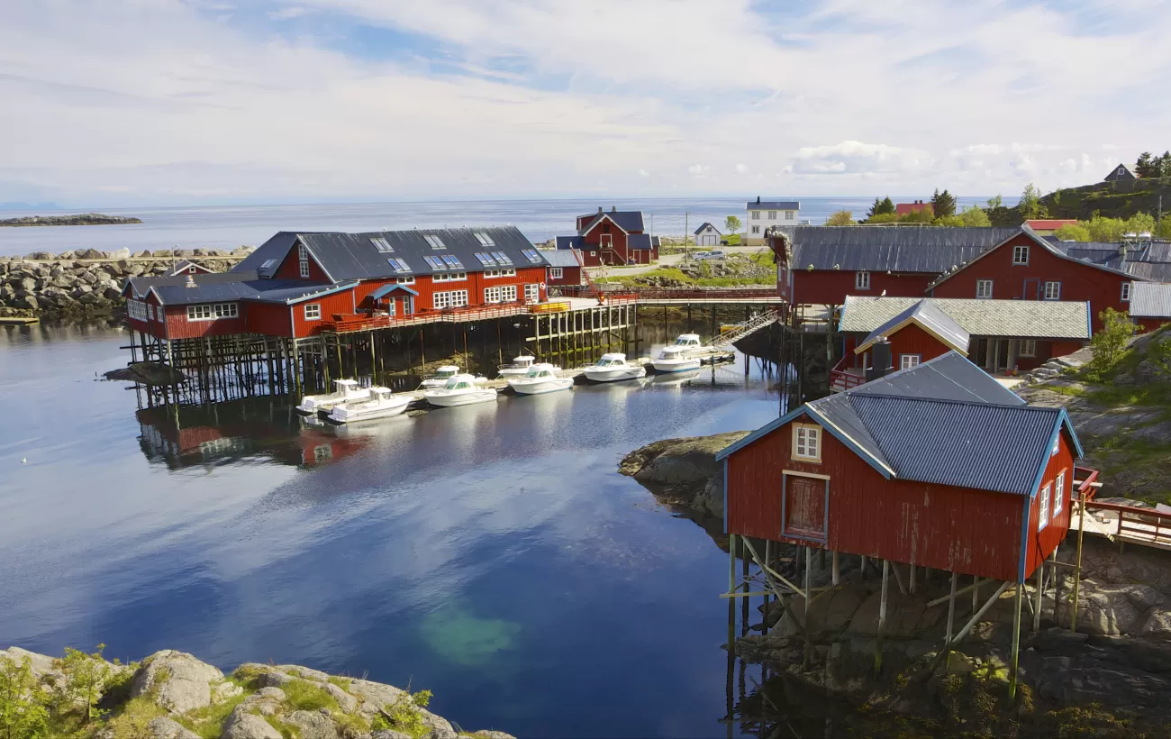 Quaint fishing village in Norway