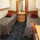 Interior Twin cabin on the Ocean Endeavour