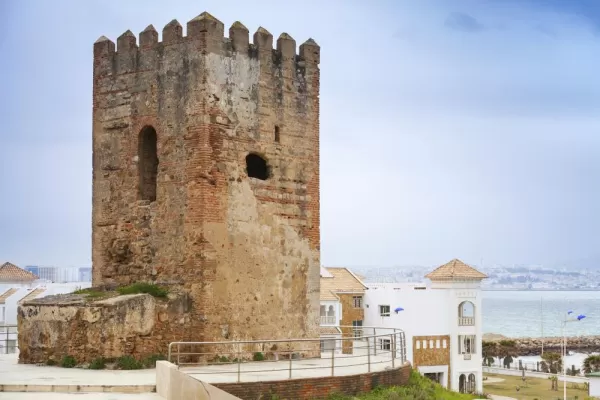 Ancient fortress tower in Tangier, Morocco